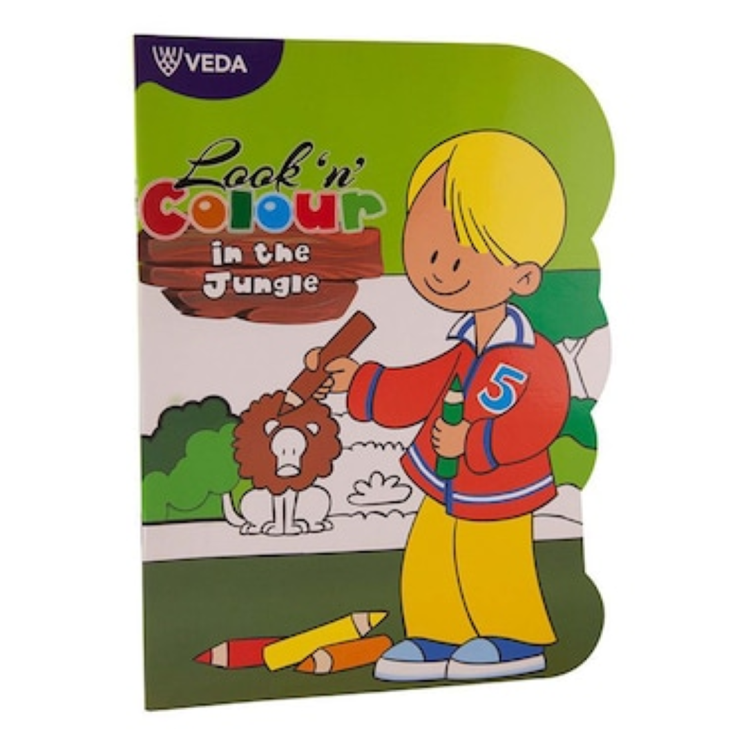 VEDA LOOK N COLOUR BOOK IN THE JUNGLE 03CHB3003